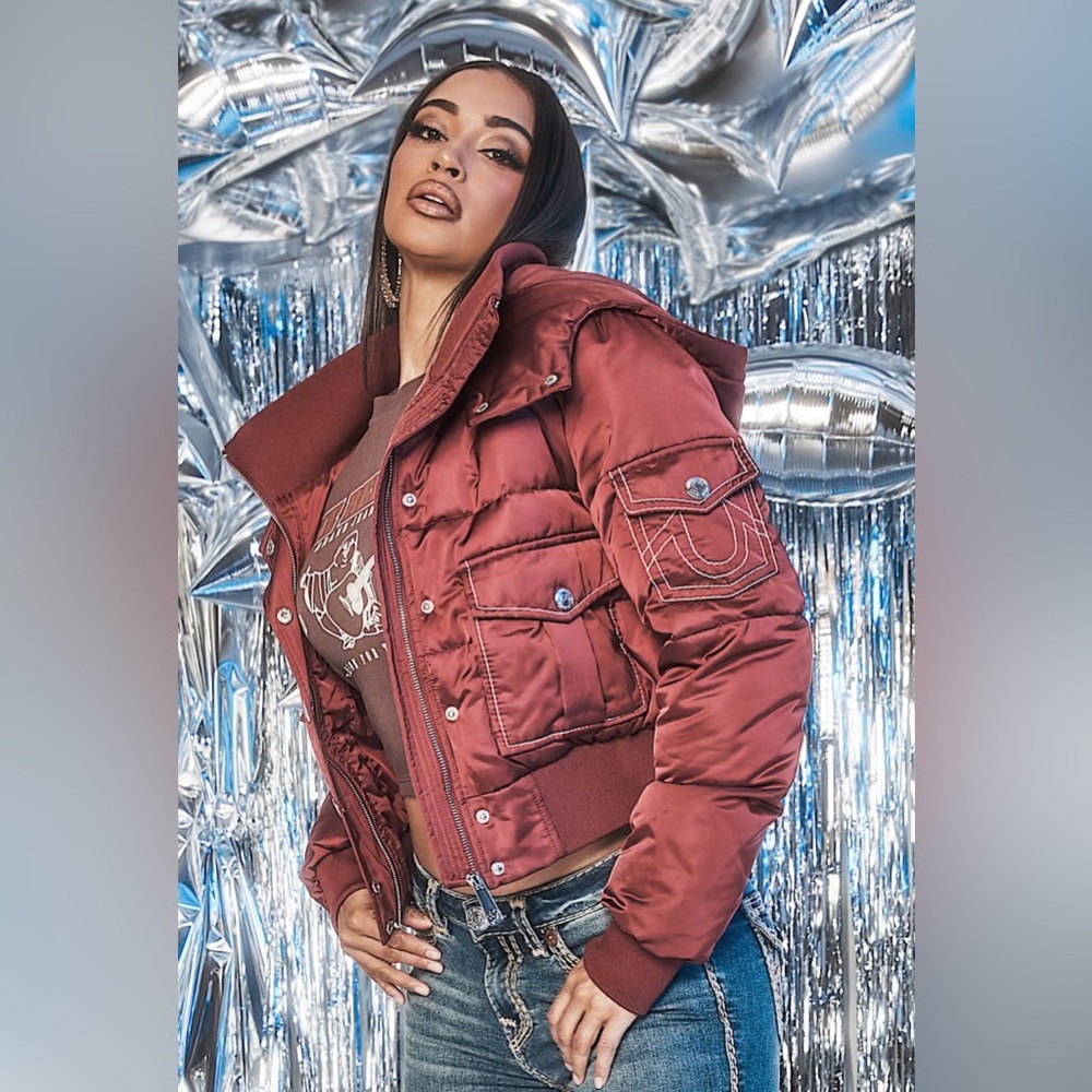 True Religion crop hooded puffer jacket

Brand New